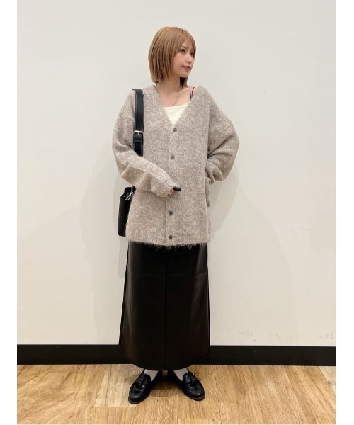 BACK NUMBER（バックナンバー）の「【BACK NUMBER】シャギーニットカーディガン（カーディガン/ボレロ・メンズ・ライトベージュ/ブラック/グリーン・L/M/XL）」の4枚目の写真