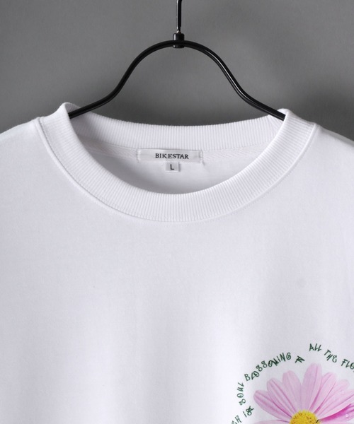 セール】wide silhouette flower print sweat/ワイドシルエット