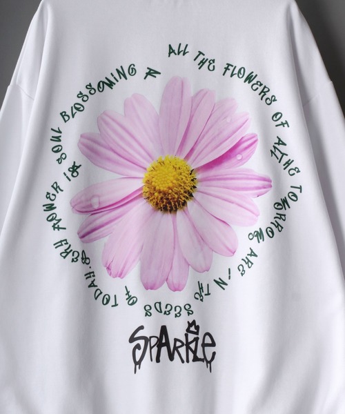 SITRY(シトリー)の「wide silhouette flower print sweat/ワイドシルエット フラワープリント スウェット/トレーナー(スウェット・メンズ・ブラック系その他/ブラック/ホワイト/ホワイト系その他・M/L)」の10枚目の写真