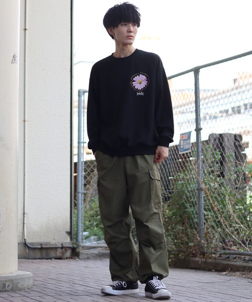 Seventen 花柄プリント スウェット Mサイズ コードモノグラムスウェットトップス(小花柄) - seventen