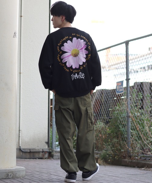 SITRY(シトリー)の「wide silhouette flower print sweat/ワイドシルエット フラワープリント スウェット/トレーナー(スウェット・メンズ・ブラック系その他/ブラック/ホワイト/ホワイト系その他・M/L)」の19枚目の写真
