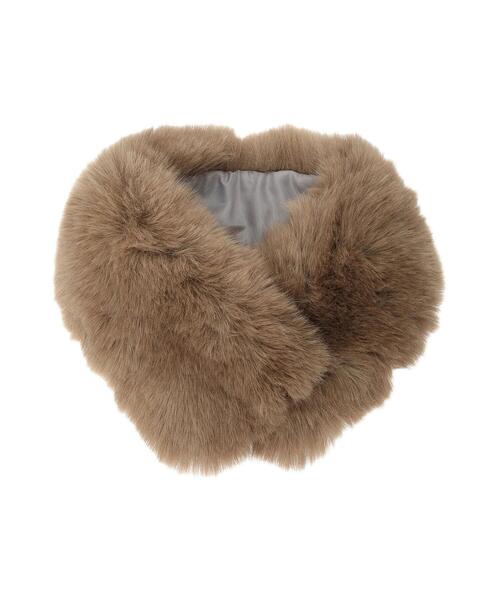 Te chichi（テチチ）の「ファーティペット（ストール/ショール・レディース・カーキ/ベージュ/チャコールグレー/オフホワイト・F）」の14枚目の写真