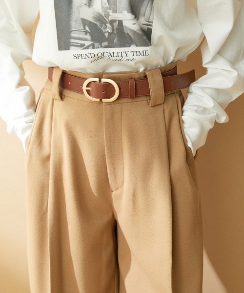 VIS(ビス)の「【追加】28mmダブルDバックルベルト(ベルト・レディース・ダークブラウン/ブラック/ブラウン系その他3・FREE)」の10枚目の写真