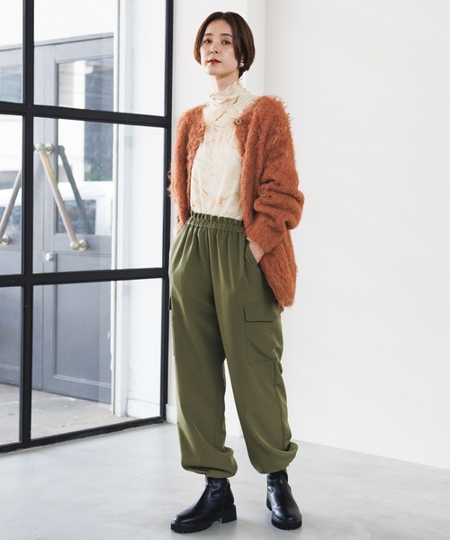 LEPSIM（レプシィム）の「3.5ゲージシャギーカーディガン　971254（カーディガン/ボレロ・レディース・ブルー/ベージュ/グレー/オレンジ・FREE）」の12枚目の写真