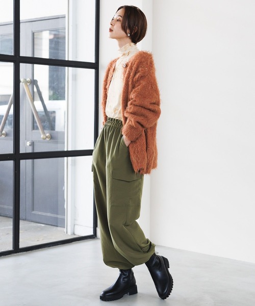 LEPSIM（レプシィム）の「3.5ゲージシャギーカーディガン　971254（カーディガン/ボレロ・レディース・ブルー/ベージュ/グレー/オレンジ・FREE）」の13枚目の写真