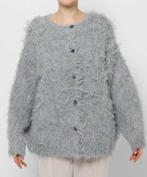 LEPSIM（レプシィム）の「3.5ゲージシャギーカーディガン　971254（カーディガン/ボレロ・レディース・ブルー/ベージュ/グレー/オレンジ・FREE）」の21枚目の写真