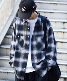 FREAK'S STORE | FREAK’S STORE/フリークスストア ダメージ チェックネルシャツ リラックスフィット/オンブレチェック(シャツ/ブラウス)