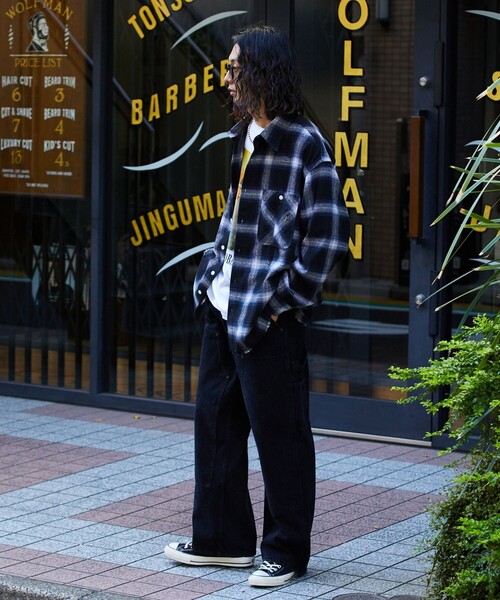 FREAK'S STORE(フリークスストア)の「FREAK’S STORE/フリークスストア ダメージ チェックネルシャツ リラックスフィット/オンブレチェック(シャツ/ブラウス・メンズ・ブラック/グリーン/ブルー・LARGE/MEDIUM)」の20枚目の写真