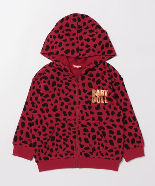 親子お揃い アニマル 総柄 ジップパーカー 8821K（パーカー