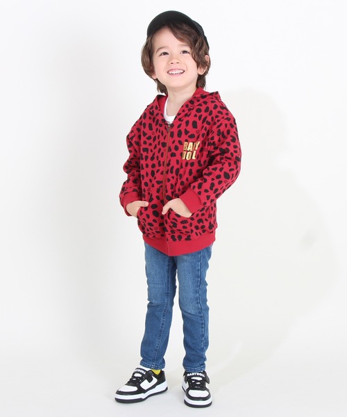 BABYDOLL（ベビードール）の「親子お揃い アニマル 総柄 ジップパーカー 8821K（パーカー・キッズ・レッド/グリーン・110cm/150cm/90cm/130cm/100cm/120cm/140cm）」の10枚目の写真