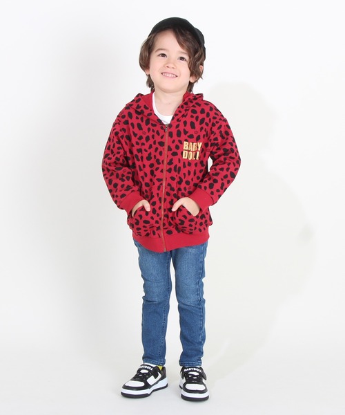 親子お揃い アニマル 総柄 ジップパーカー 8821K（パーカー