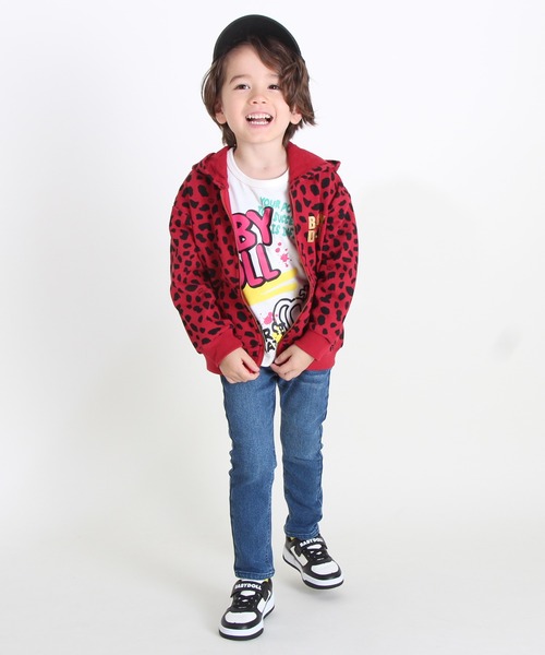 BABYDOLL（ベビードール）の「親子お揃い アニマル 総柄 ジップパーカー 8821K（パーカー・キッズ・レッド/グリーン・110cm/150cm/90cm/130cm/100cm/120cm/140cm）」の7枚目の写真