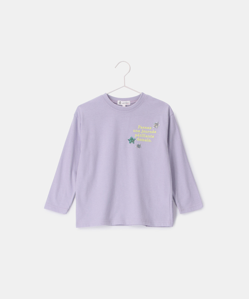 ROPE' PICNIC(ロペピクニック)の「【KIDS】UNISEXきらきらスパンコールロングTシャツ(Tシャツ/カットソー・キッズ・ブラック/サックスブルー・150/120/110/130/140)」の8枚目の写真