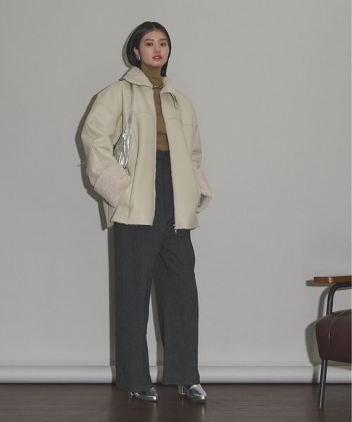 THE YOn（ザヨン）の「フェイクムートンボアジャケット（ムートン 