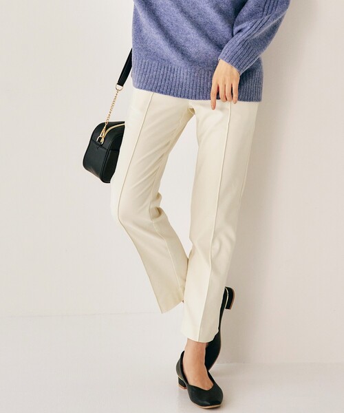 grove（グローブ）の「◆裏起毛ハイパーストレッチ テーパードパンツ（その他パンツ・レディース・ブラック/オフホワイト/ブラック系1/ブルー・02/03/01/05/00/04）」の2枚目の写真