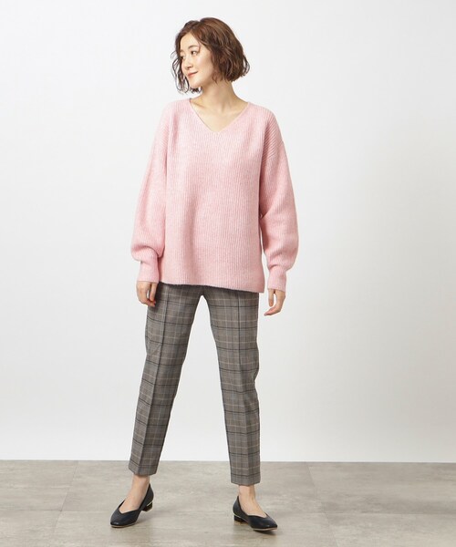 grove（グローブ）の「◆裏起毛ハイパーストレッチ テーパードパンツ（その他パンツ・レディース・ブラック/オフホワイト/ブラック系1/ブルー・02/03/01/05/00/04）」の9枚目の写真