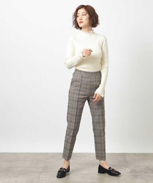 grove（グローブ）の「◆裏起毛ハイパーストレッチ テーパードパンツ（その他パンツ・レディース・ブラック/オフホワイト/ブラック系1/ブルー・02/03/01/05/00/04）」の10枚目の写真