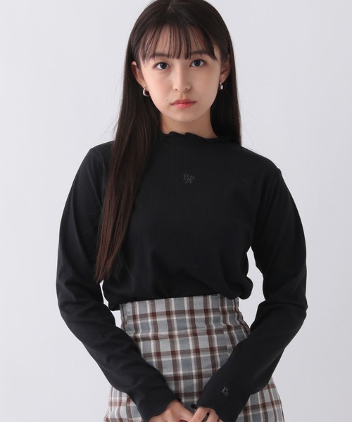 repipi armario（レピピ アルマリオ）の「テレコプチハイメロウトップス（Tシャツ/カットソー・キッズ・ホワイト系その他/ブラック系その他/ブラック/ホワイト・LARGE/SMALL/MEDIUM）」の2枚目の写真