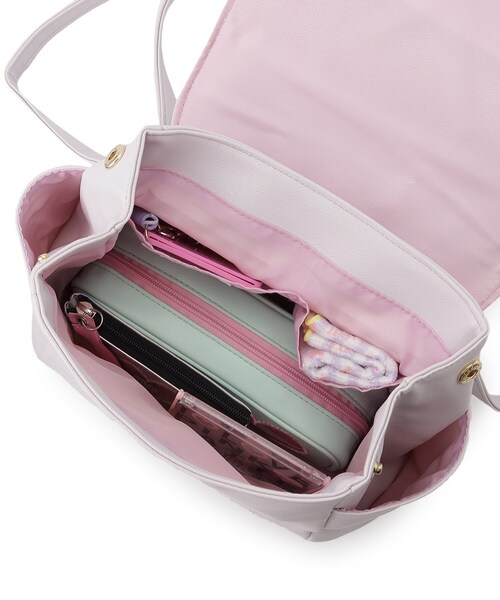 PINK-latte（ピンクラテ）の「ハートキー合皮ミニリュック（バックパック/リュック・キッズ・ブラック/ピンク系/アイボリー/ライトブルー/ライトパープル・00）」の19枚目の写真