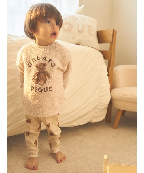 gelato pique（ジェラートピケ）の「【BABY】ベアジャガードプル
