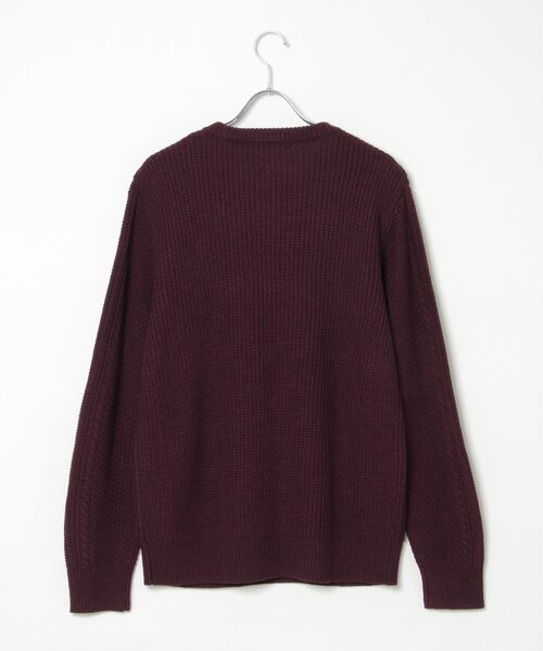 ikka(イッカ)の「抗菌アランケーブルリサイクルニット(ニット/セーター・メンズ・ネイビー/グリーン/オフホワイト/グレー/ワイン・XL/S/M/L)」の20枚目の写真