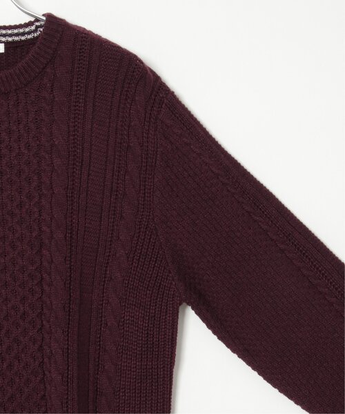 ikka(イッカ)の「抗菌アランケーブルリサイクルニット(ニット/セーター・メンズ・ネイビー/グリーン/オフホワイト/グレー/ワイン・XL/S/M/L)」の21枚目の写真
