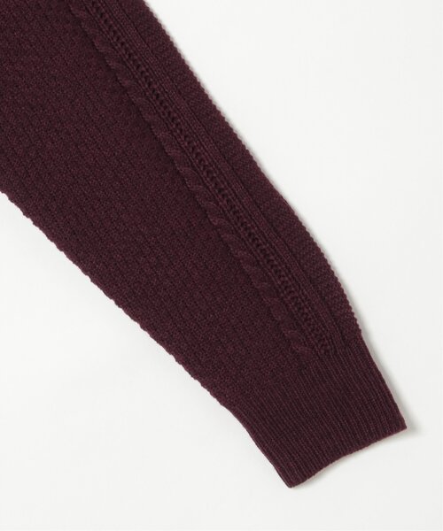 ikka(イッカ)の「抗菌アランケーブルリサイクルニット(ニット/セーター・メンズ・ネイビー/グリーン/オフホワイト/グレー/ワイン・XL/S/M/L)」の22枚目の写真