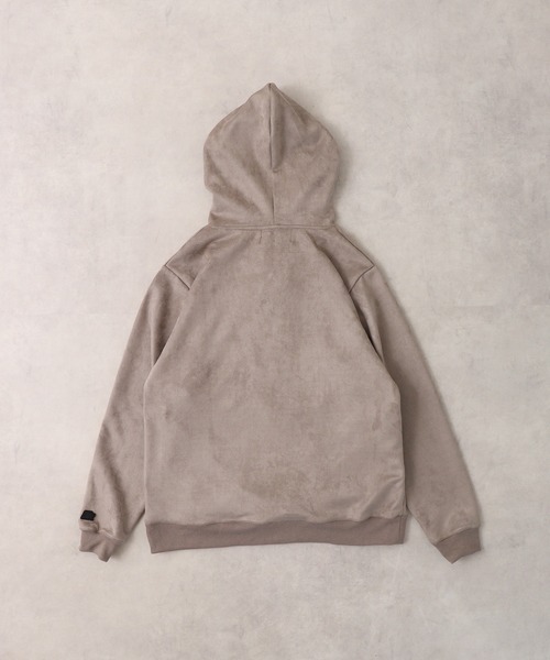 STARTER BLACK LABEL（スターターブラックレーベル）の「STARTER BLACK LABEL ベアー刺繍 フェイクスエード プルパーカー（パーカー・メンズ・スモークグレー/ブラック・M/L/XL）」の12枚目の写真