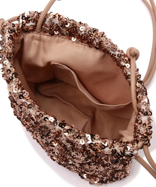 FREE'S MART（フリーズマート）の「スパンコール巾着バッグ（ハンドバッグ・レディース・ピンク/ブラック・ﾌﾘ-）」の15枚目の写真