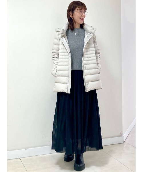 MICHEL KLEIN(ミッシェル・クラン)の「2WAYストレッチダウンジャケット(ダウンジャケット/コート・レディース・ブラック/ライトグレー・40/38)」の3枚目の写真