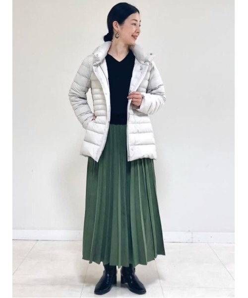MICHEL KLEIN(ミッシェル・クラン)の「2WAYストレッチダウンジャケット(ダウンジャケット/コート・レディース・ブラック/ライトグレー・40/38)」の4枚目の写真