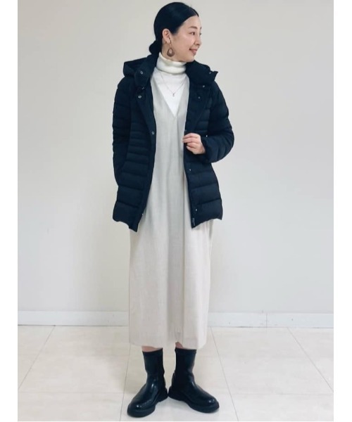 MICHEL KLEIN(ミッシェル・クラン)の「2WAYストレッチダウンジャケット(ダウンジャケット/コート・レディース・ブラック/ライトグレー・40/38)」の6枚目の写真