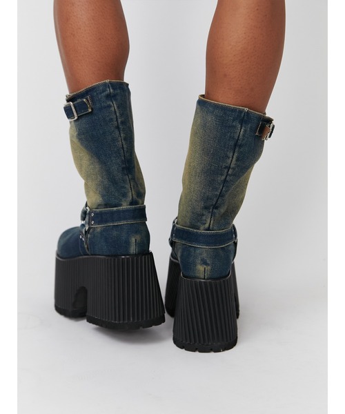 PAMEO POSE（パメオポーズ）の「Gravity Boots Denim（ブーツ・レディース・インディゴブルー・39/38/37）」の8枚目の写真