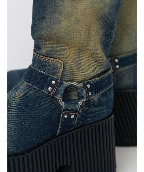 PAMEO POSE（パメオポーズ）の「Gravity Boots Denim（ブーツ・レディース・インディゴブルー・39/38/37）」の10枚目の写真