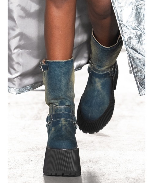 PAMEO POSE（パメオポーズ）の「Gravity Boots Denim（ブーツ・レディース・インディゴブルー・39/38/37）」の17枚目の写真