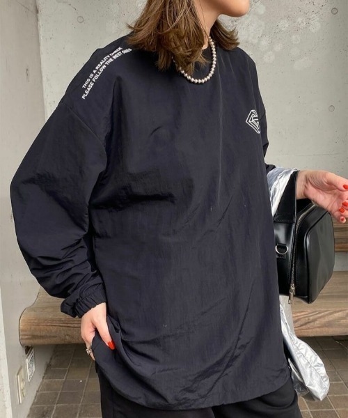 ナイロンライクロゴプルオーバー(miho select) / ナイロントップス