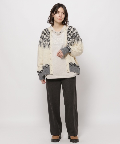 niko and...（ニコアンド）の「なめらかタッチウールライクパンツ（その他パンツ・レディース・チャコール/グリーン/アイボリー/ブラウン・LARGE/MEDIUM）」の16枚目の写真