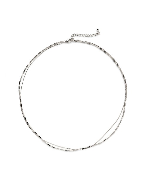 colleca la（コレカラ）の「2連チェーンネックレス（ネックレス・レディース・シルバー/ゴールド・ﾌﾘ-）」の6枚目の写真