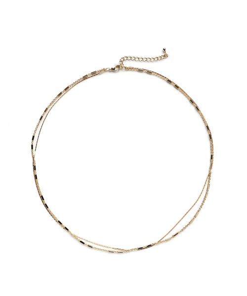 colleca la（コレカラ）の「2連チェーンネックレス（ネックレス・レディース・シルバー/ゴールド・ﾌﾘ-）」の7枚目の写真