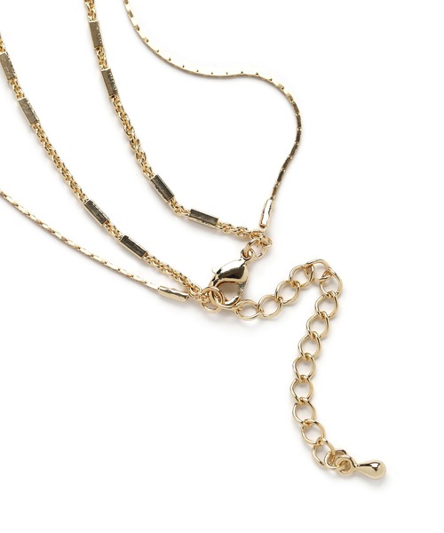 colleca la（コレカラ）の「2連チェーンネックレス（ネックレス・レディース・シルバー/ゴールド・ﾌﾘ-）」の9枚目の写真