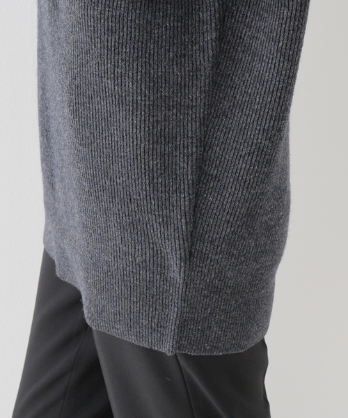 AP STUDIO ウールリブタートルネックプルオーバー グレー ウールリブタートルネックプルオーバー（ニット/セーター）｜AP STUDIO