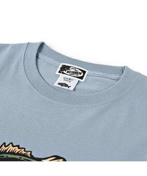 NOTHINKER(ノーシンカー)の「MONSTER BASS Long T-shirt(Tシャツ/カットソー・メンズ・ホワイト/ライトブルー・LARGE/X-LARGE/MEDIUM)」の5枚目の写真