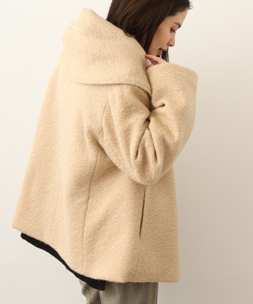 Anna Nicola(アンナニコラ)の「Anna Nicola 軽量フェイクウールコート(その他アウター・レディース・サンドベージュ/ブラック/マスタード・38)」の16枚目の写真