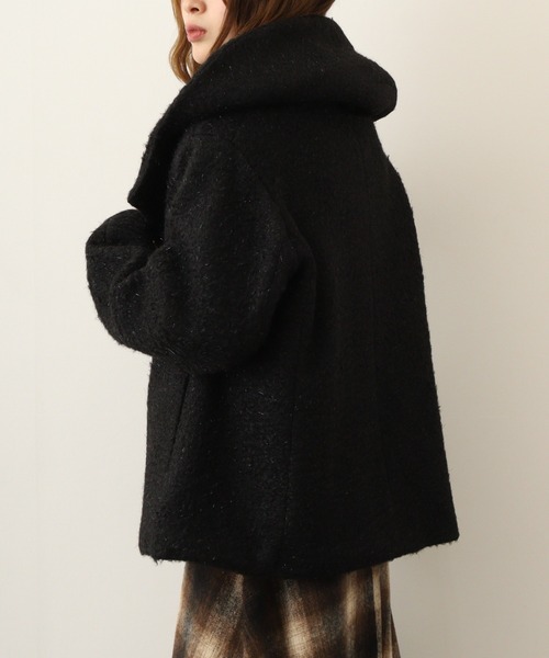 Anna Nicola(アンナニコラ)の「Anna Nicola 軽量フェイクウールコート(その他アウター・レディース・サンドベージュ/ブラック/マスタード・38)」の5枚目の写真
