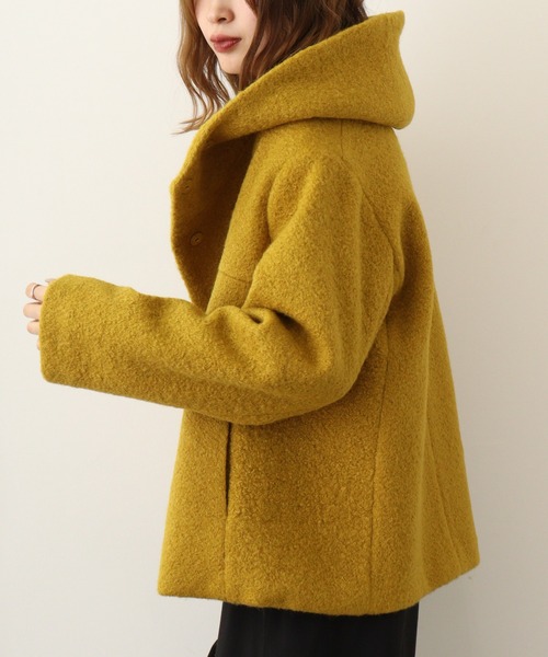 Anna Nicola(アンナニコラ)の「Anna Nicola 軽量フェイクウールコート(その他アウター・レディース・サンドベージュ/ブラック/マスタード・38)」の20枚目の写真