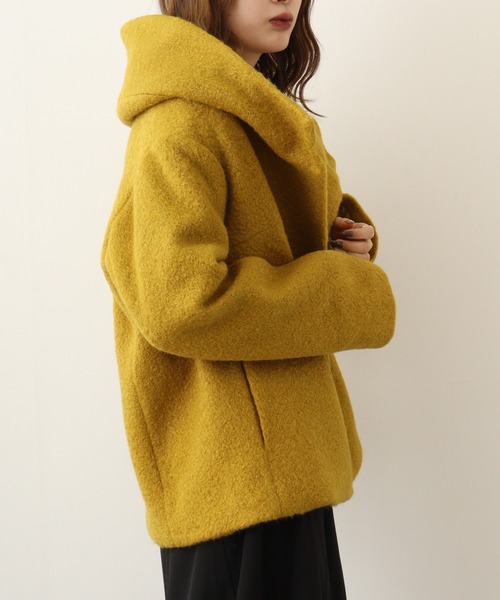 Anna Nicola(アンナニコラ)の「Anna Nicola 軽量フェイクウールコート(その他アウター・レディース・サンドベージュ/ブラック/マスタード・38)」の21枚目の写真