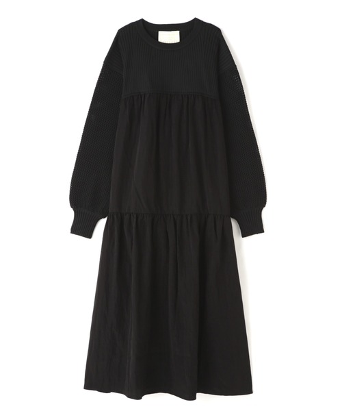 Mirror Mirror on the wall（ミラーミラー）の「(MIRROR MIRROR ON THE WALL)ティアードスカートドッキングワンピース（ワンピース・レディース・パープル/ブラック/ブルー・FREE）」の7枚目の写真