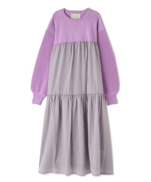 Mirror Mirror on the wall（ミラーミラー）の「(MIRROR MIRROR ON THE WALL)ティアードスカートドッキングワンピース（ワンピース・レディース・パープル/ブラック/ブルー・FREE）」の20枚目の写真