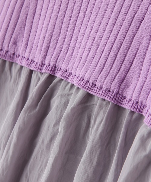 Mirror Mirror on the wall（ミラーミラー）の「(MIRROR MIRROR ON THE WALL)ティアードスカートドッキングワンピース（ワンピース・レディース・パープル/ブラック/ブルー・FREE）」の17枚目の写真