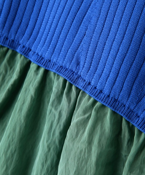 Mirror Mirror on the wall（ミラーミラー）の「(MIRROR MIRROR ON THE WALL)ティアードスカートドッキングワンピース（ワンピース・レディース・パープル/ブラック/ブルー・FREE）」の8枚目の写真